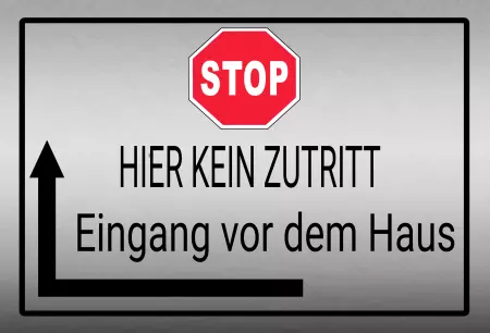 Warnschild Zutritt verboten Warnung - Zutritt verboten Hier kein Zutritt Bild