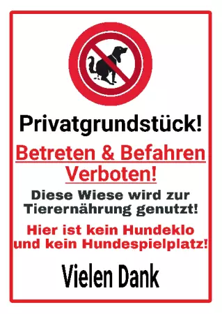 Warnschild Zutritt verboten Warnung - Zutritt verboten Betreten & Befahren verboten! Bild
