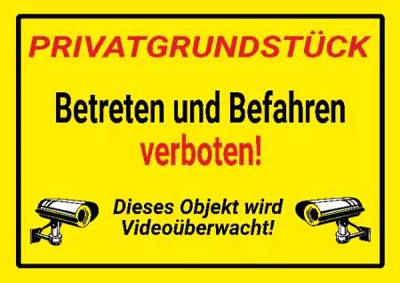 Warnschild Zutritt verbotenWarnung - Zutritt verboten Betreten und Befahren verboten! Bild