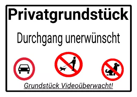 Warnschild Zutritt verboten Warnung - Zutritt verboten Durchgang unerwünscht Bild