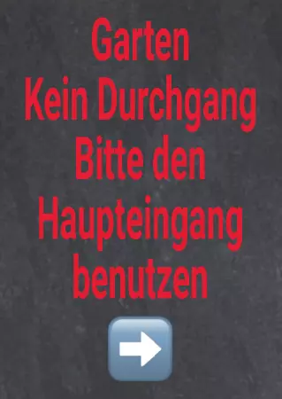 Warnschild Zutritt verboten Warnung - Zutritt verboten Garten - Kein Durchgang Bild