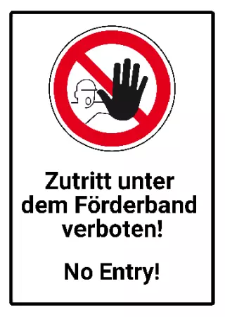 Warnschild Zutritt verboten Warnung - Zutritt verboten No Entry! Bild