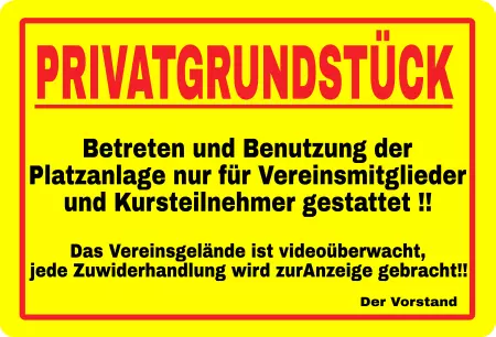 Warnschild Zutritt verboten Warnung - Zutritt verboten PRIVATGRUNDSTÜCK Bild