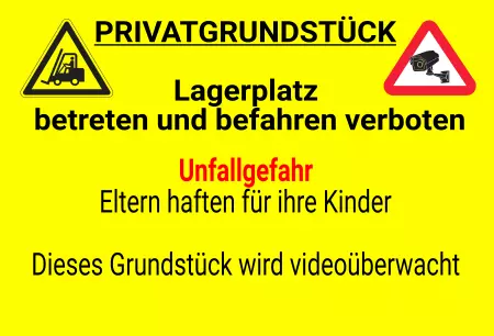 Warnschild Zutritt verboten Warnung - Zutritt verboten PRIVATGRUNDSTÜCK Bild