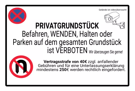 Warnschild Zutritt verboten Warnung - Zutritt verboten Privatgrundstück Bild